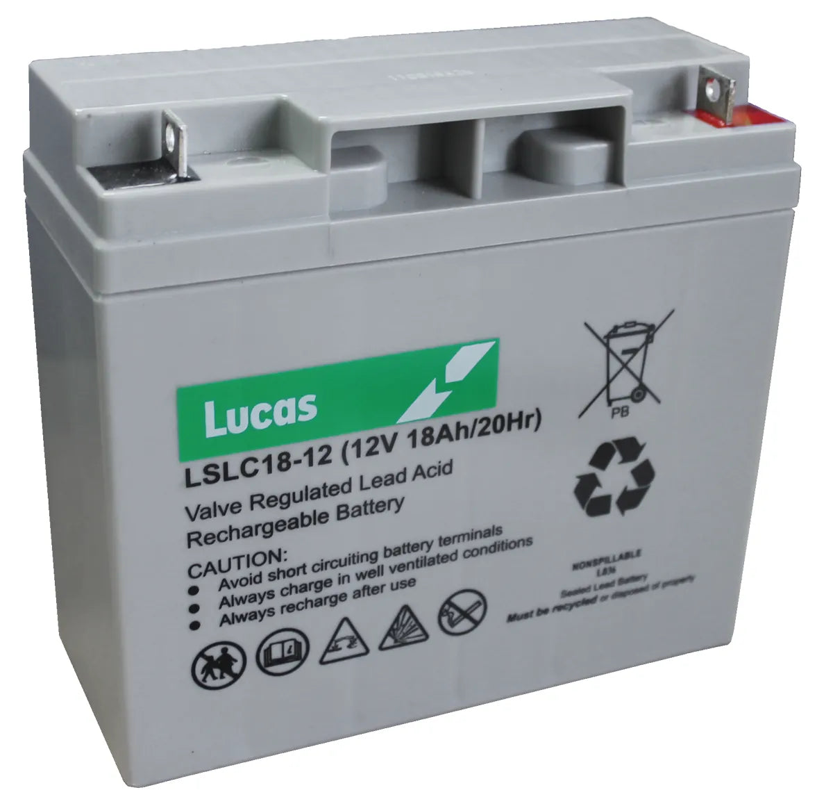 LSLC18-12 LUCAS SEALED LEAD ACID BATTERY 12V 18AH