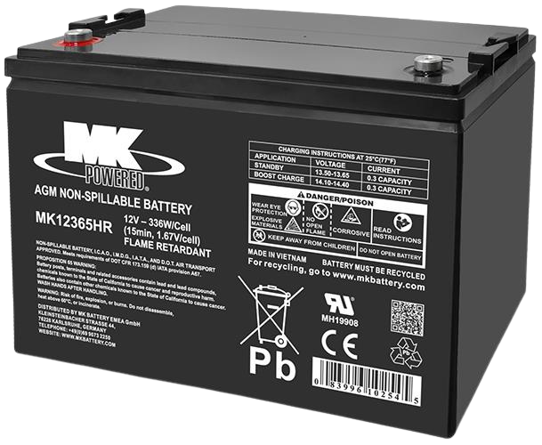 MK12365HR 12v 87Ah MK Battery