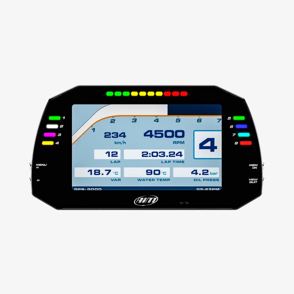 Aim MXG 1.3 Strada Light 7" TFT Dash Display with Race Icons