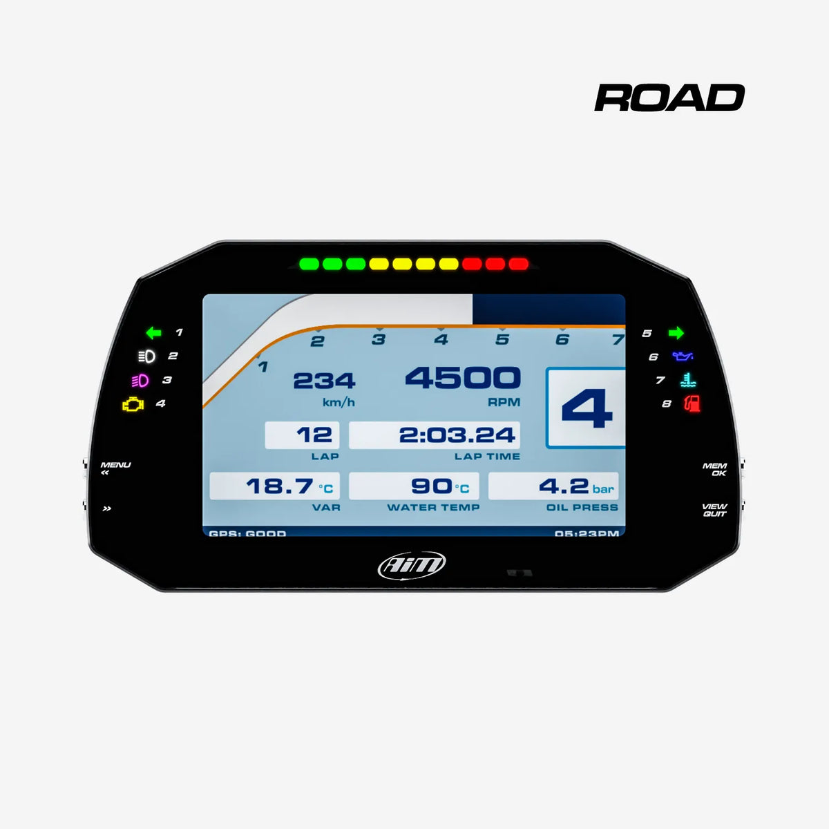 Aim MXG 1.3 Strada Light 7" TFT Dash Display with Road Icons