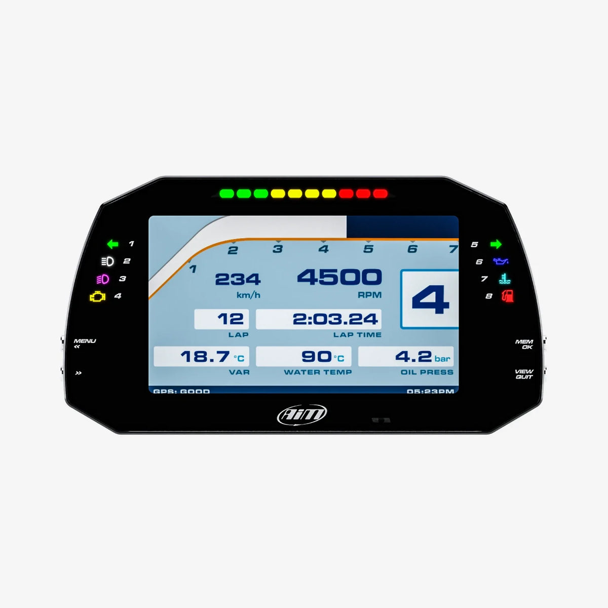 Aim MXG 1.3 Strada Light 7" TFT Dash Display with Road Icons