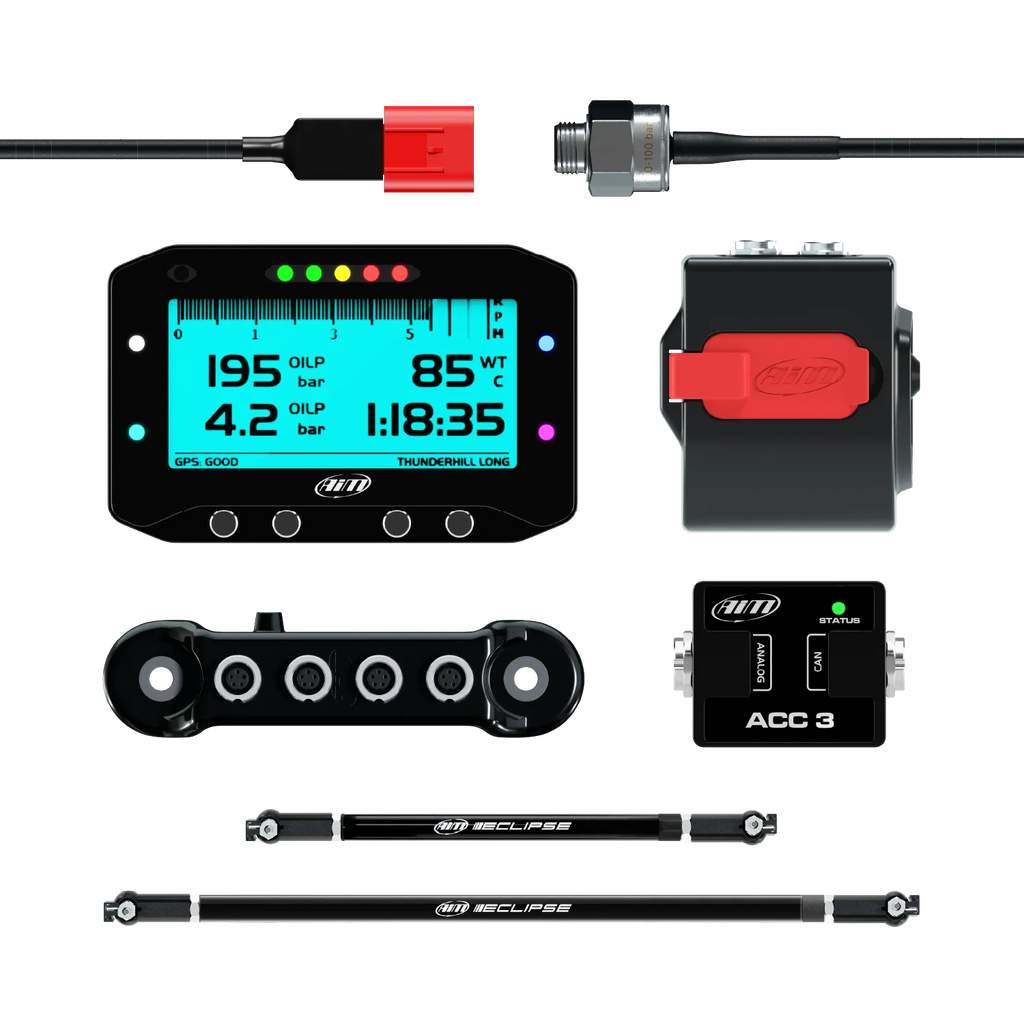 Aim GS-Dash & XLog Motorcycle Data Logging Kit