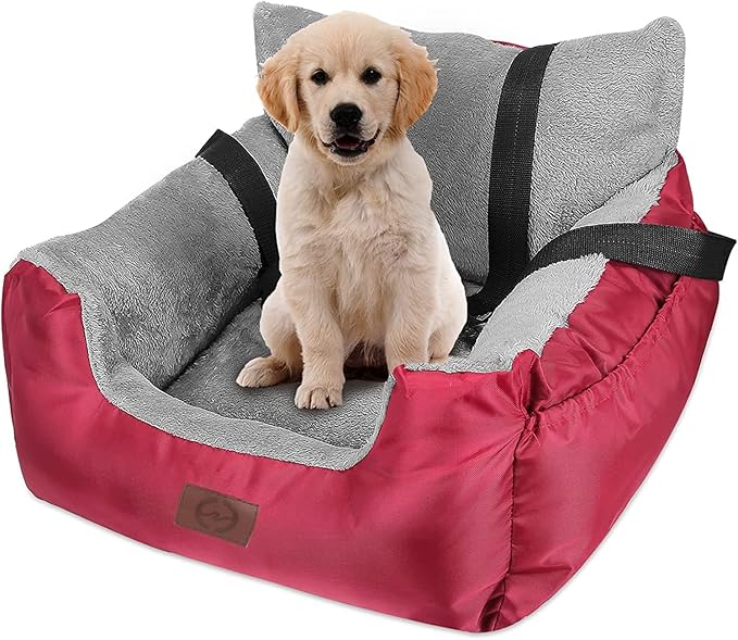 Pet Booster Car Seat for Small Dogs & Cats – Waterproof, Safe & Comfortable Travel