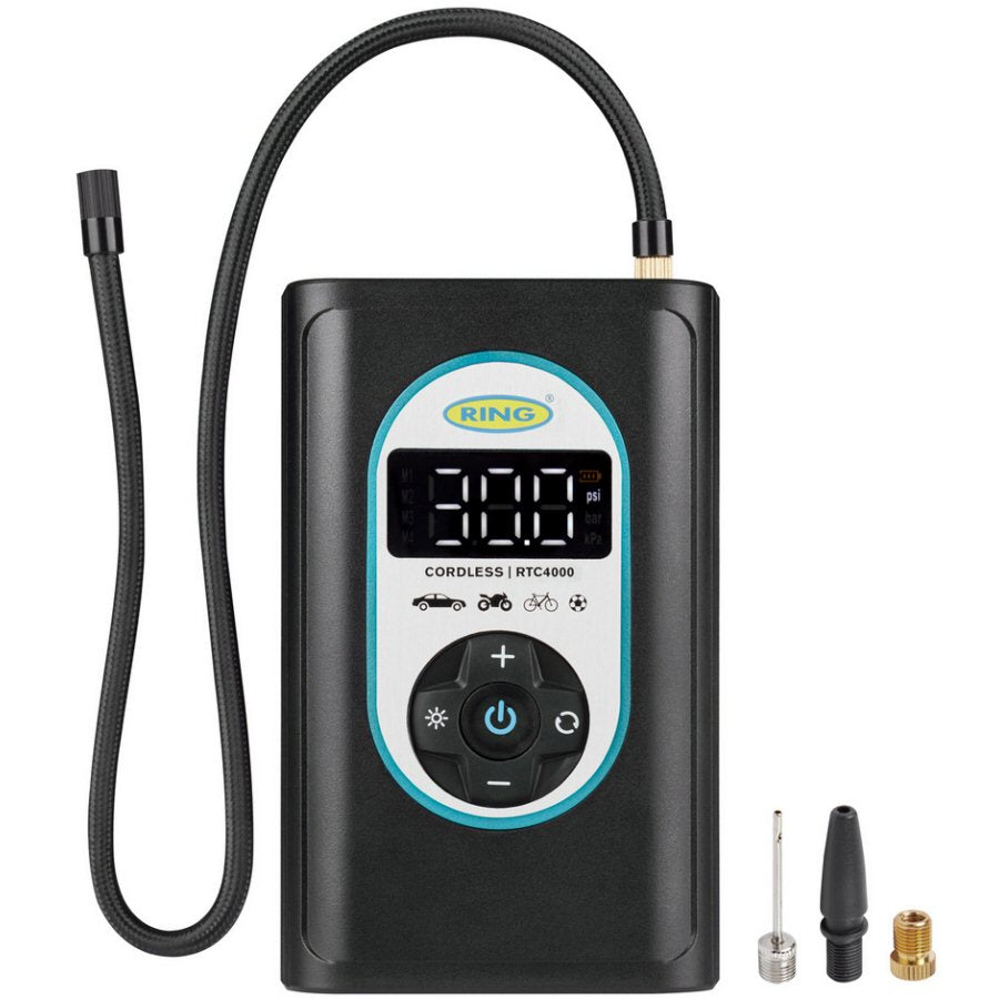 Ring RTC4000 Cordless Rechargeable Tyre Inflator with Auto-Stop