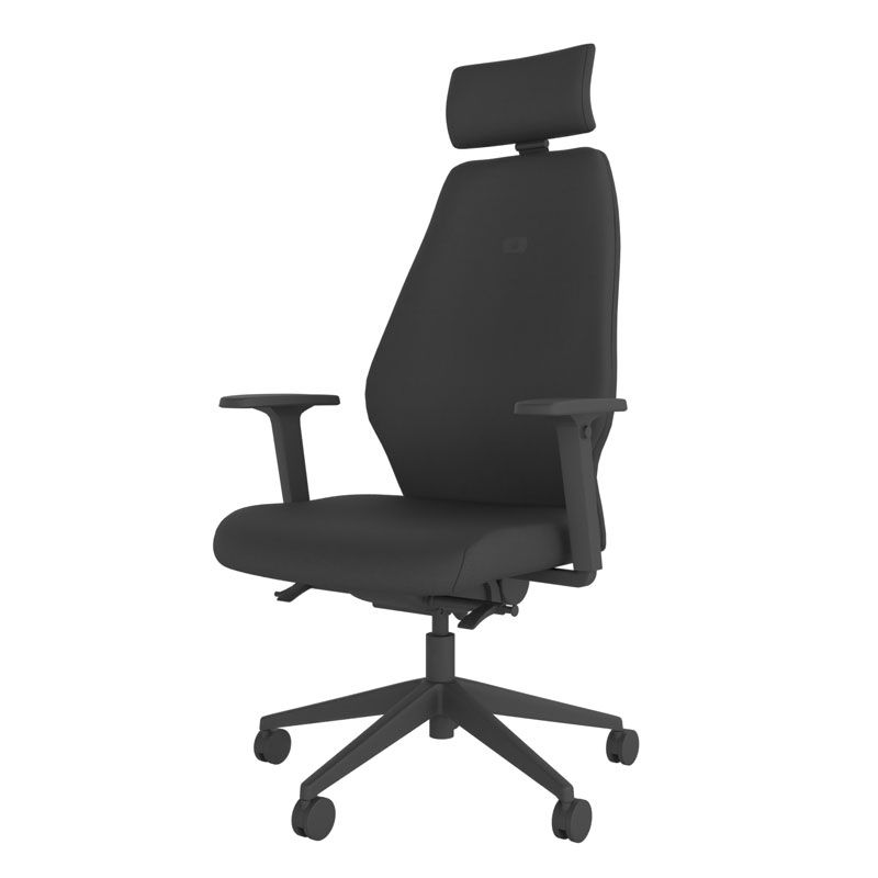 BackSaver 550 Ergonomic Office Chair w/ Headrest - Black