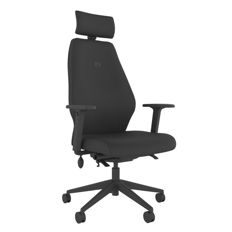 BackSaver 550 Ergonomic Office Chair w/ Headrest - Black
