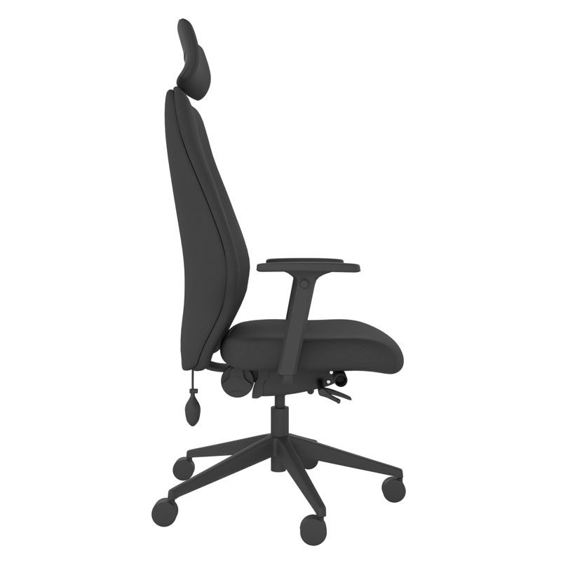 BackSaver 550 Ergonomic Office Chair w/ Headrest - Black